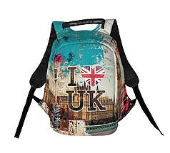 Рюкзак антикрадій з принтом «Лондон. London. Vintage style» 34х45х17 см