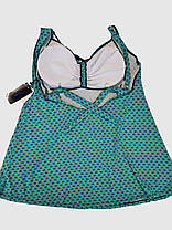 Купальник танкіні Sisianna 318001-22 синій-мятний 54 56 58 60 62 український розмір, фото 5