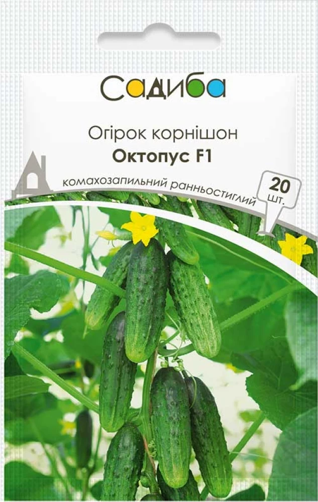 Огірок Октопус F1, 50 шт., Садиба, фото 1