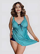 Купальник танкіні Sisianna 318001-22 синій-мятний 54 56 58 60 62 український розмір, фото 2