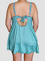 Купальник танкіні Sisianna 318001-22 синій-мятний 54 56 58 60 62 український розмір, фото 3