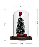 Новорічний нічник ялинка в колбі з гірляндою Різдвяний декоративний світильник, фото 2