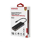 Концентратор (USB-хаб) Promate PrimeHub USB-C Grey (primehub-go.grey), фото 9