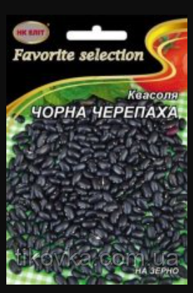 Насіння квасолі сорт Чорначерепаха Пізньостиглий 20 г НК Еліт