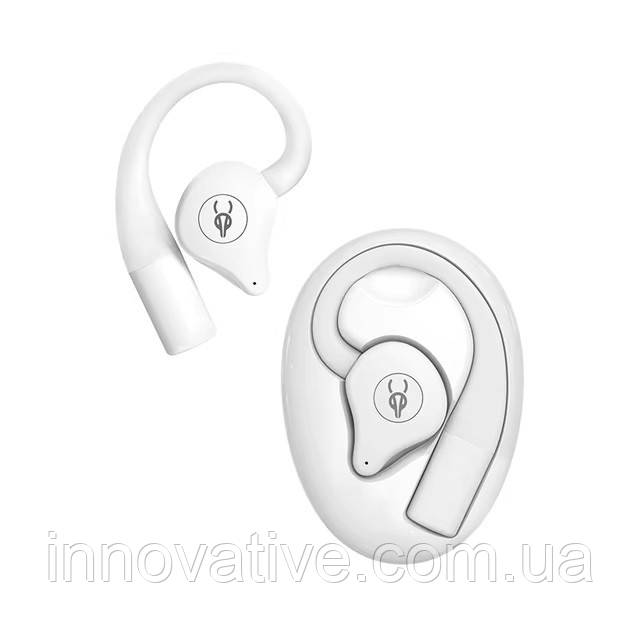 Спортивні Bluetooth-навушники Sabbat Q12 Cloud White відкритого типу (Білий)
