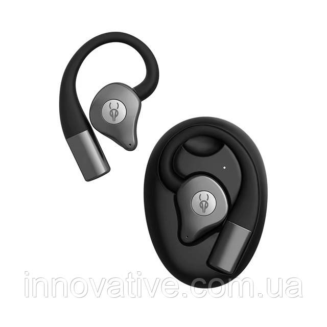 Спортивні Bluetooth-навушники Sabbat Q12 Ink Black відкритого типу (Чорний)