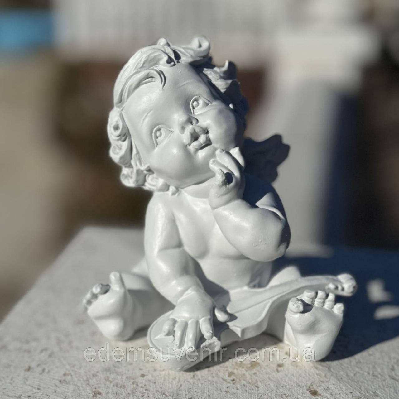 Садова фігура Янгол зі скрипкою, фігурки ангелів, статуетка янгол, ангелок, статуетки ангелочків, статуетки янголів