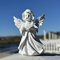 Садова фігура Янгол з книгою, фігурки ангелів, статуетка янгол, ангелок, статуетки ангелочків, статуетки янголів