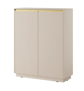 Комод високий Роял / Royal 2-дверний з полицями МДФ беж TM Perfect Home