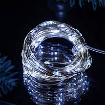Кімнатна LED USB гірлянда Xmas "Роса" з пультом управління Біле освітлення 3 м (HA-61), фото 5