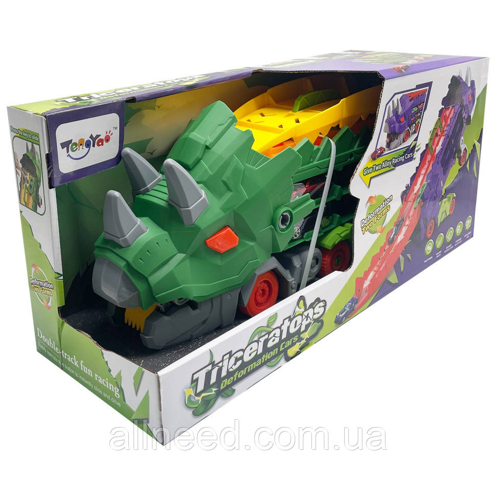 Дитячий ігровий набір "Трек Трейлер" ZS-222 (Green) 2 машинки