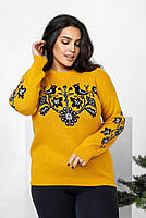 Джемпер вишиванка теплий батал р.50-58, фото 4