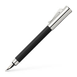 Ручка перова Graf von Faber-Castell з колекції Tamitio Black, корпус чорний, перо М (0,7 мм), 141500