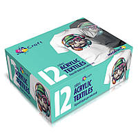 Набір акрилових фарб для текстилю 12 шт. по 20 мл НФ5027