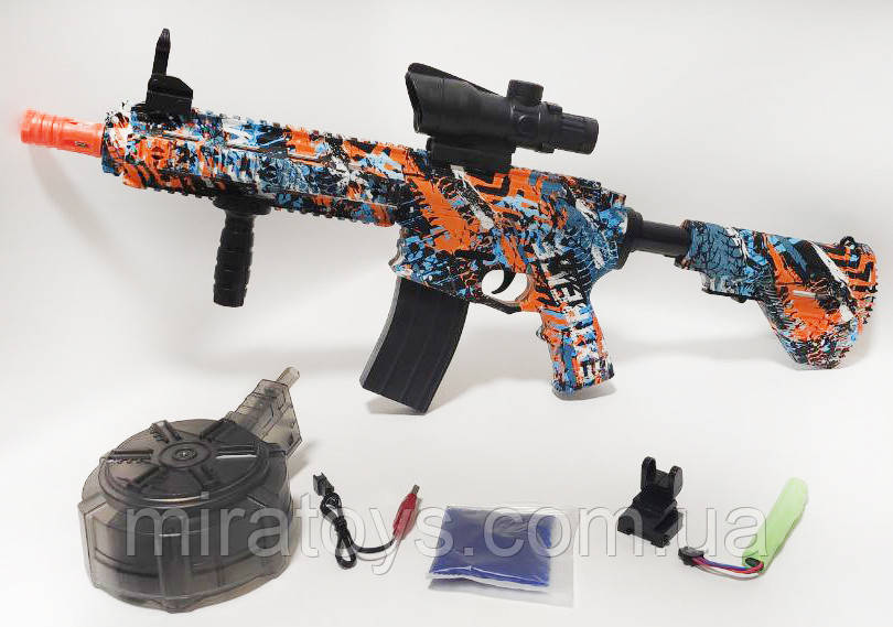 Дитячий автомат на орбізах M416 Extreme Pro, АКБ 7.4 V, 71 см, два магазина, 8000 шт. орбізів