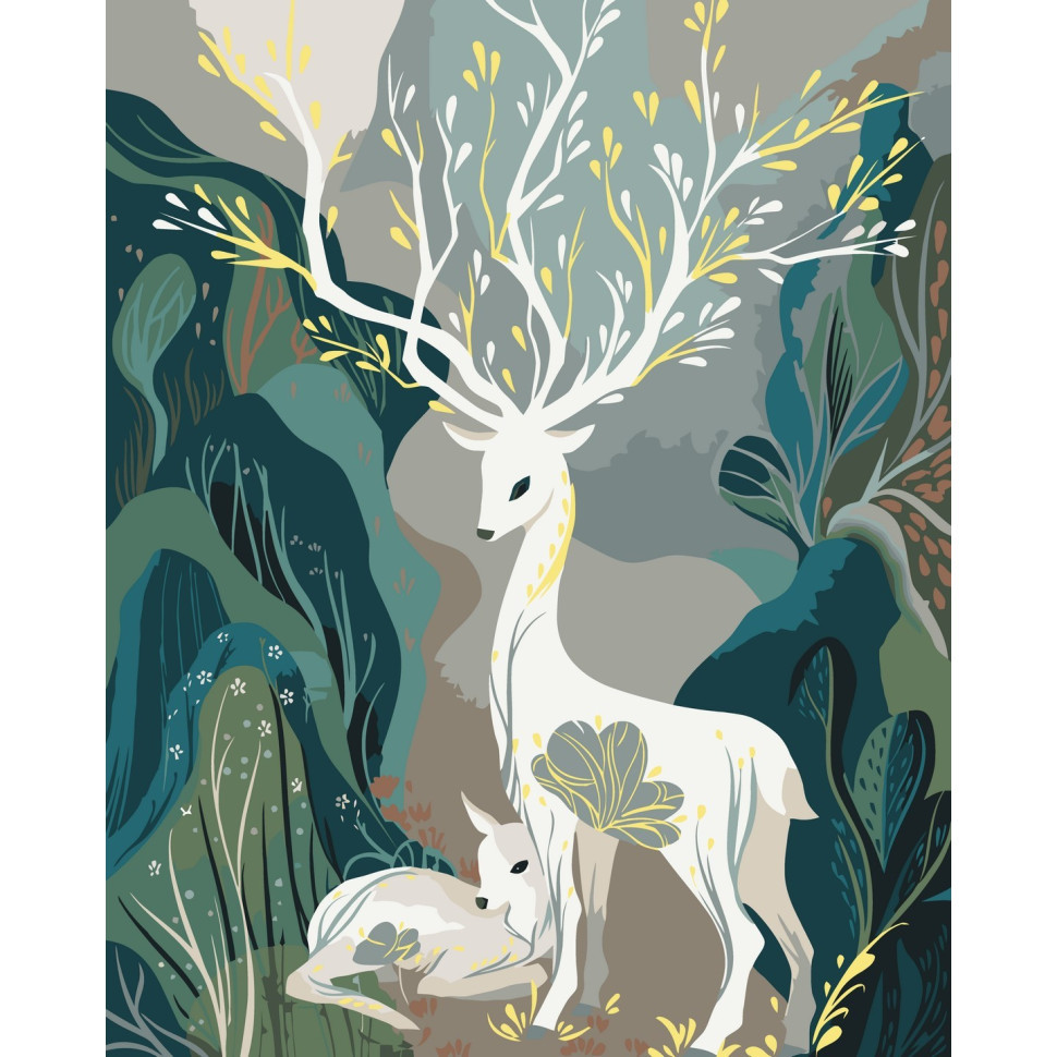 Картина за номерами 40х50 см. Казкові олені АС11591, фото 1