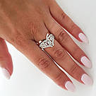 Срібна каблучка з золотими пластинами, фото 4