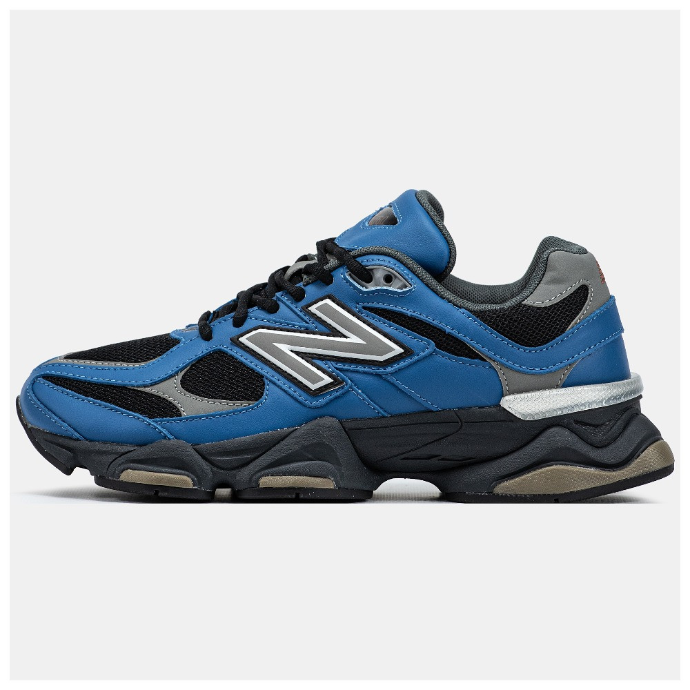 Чоловічі кросівки New Balance 9060 Blue Black, сині шкіряні кросівки нью беланс 9060 ню беленс NB 9060 нб