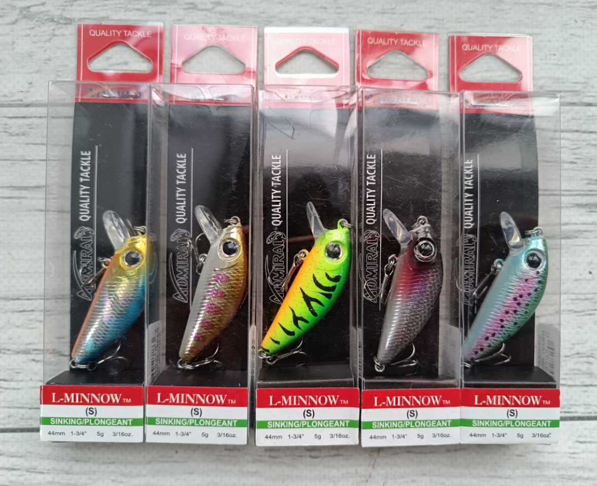 Набір Воблерів Columbia L-MINNOW 44S 5.5гр 5шт