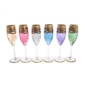 Келихи для шампанського Art Decor  "Premium" Veneziano COLOR