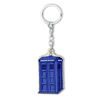 "Телефонна будка Тардіс (Доктор Хто)" брелок дерев'яний двосторонній з уф-друком