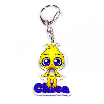 "Курка Чіка (П'ять ночей у Фредді / Five Nights At Freddy's)" брелок акриловий двосторонній з уф-друком