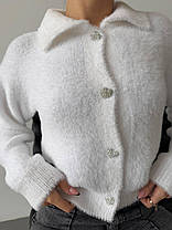 Стильна жіноча тепла кофта на гудзиках Ssmk2261, фото 5