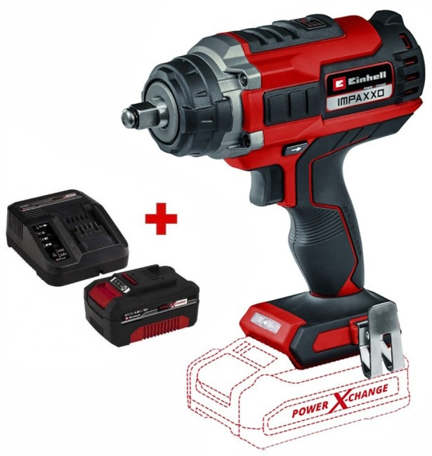 Гайковерт ударний Einhell IMPAXXO 18/450 Kit 4.0 (45100704), фото 1