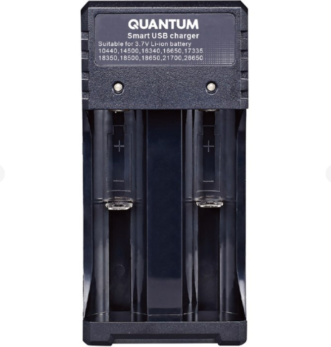 Зарядний пристрій Quantum QM-BC2020 для Li-ion 3.7 V акум. 2-slot (USB), фото 1