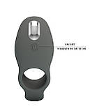 Ерекційне віброкільце з 7 режимами вібрації Pretty Love Master Ring Black, фото 8