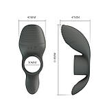 Ерекційне віброкільце з 7 режимами вібрації Pretty Love Master Ring Black, фото 9