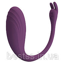 Віброяйце з керуванням через мобільний додаток та 12 режимами вібрації Pretty Love Catalina Remoste Stimulator Purple, фото 3