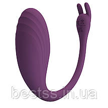 Віброяйце з керуванням через мобільний додаток та 12 режимами вібрації Pretty Love Catalina Remoste Stimulator Purple, фото 4