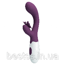Вібратор з метеликом-стимулятором та 30 режимами вібрації Pretty Love Butterfly Kiss Dark Purple, фото 2