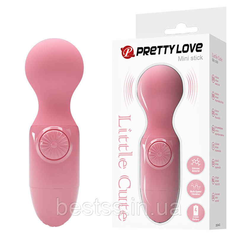 Міні вібромасажер із мультишвидкісною вібрацією Pretty Love Little Cute Mini Stick Pink