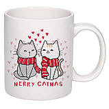 Чашка з друком "Merry Catmas" 330мл (колір білий) (21381), фото 2