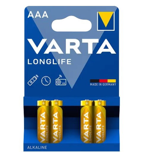 Батарейка Varta Longlife AAA Bli Alkaline, 4 шт. (4103101414), фото 1