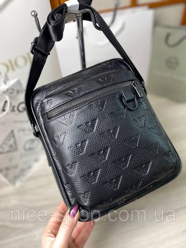 Чоловіча шкіряна сумка планшетка Armani, фото 1