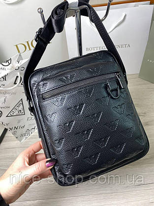 Чоловіча шкіряна сумка планшетка Armani, фото 3