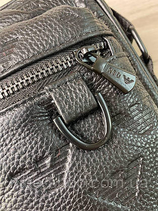 Чоловіча шкіряна сумка планшетка Armani, фото 6