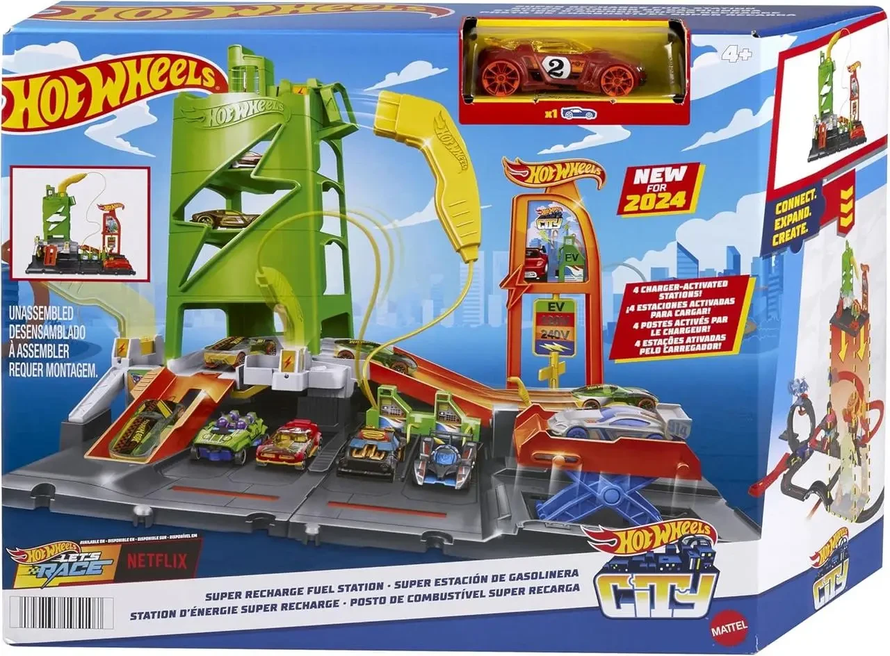 Набір Гот Вілс заправна станція Hot Wheels City Toy Car Track Set