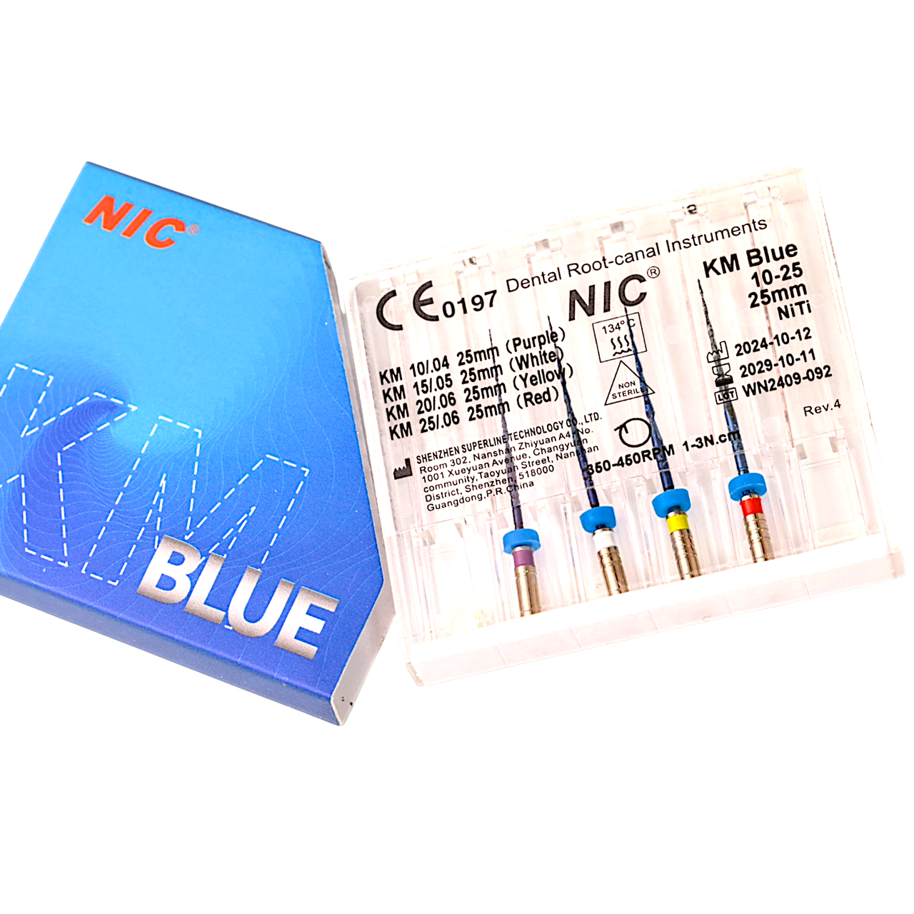 Ендодонтичні файли NIC KM BLUE File (Асорті) 25мм