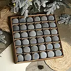 Набір ялинкових куль 18 штук у коробці, Оксамит нюдовий сірий, d - 8 см, Хатинка, фото 2