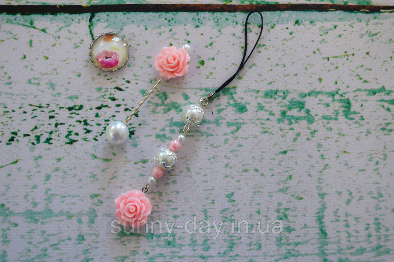 Комплект аксесуарів "Перлинові квіти", фото 1