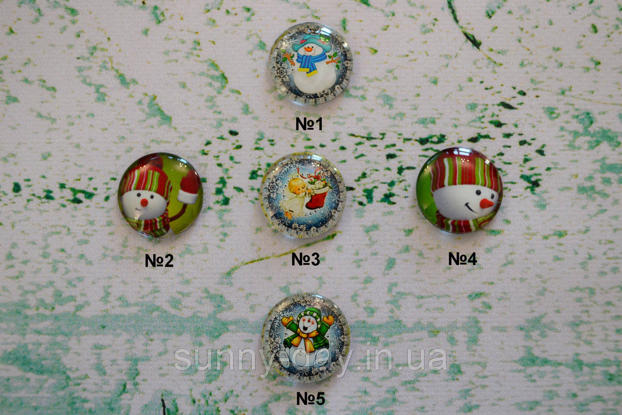 Магнітна гольниця (неодимова/феритова) круг 25мм "Різдво", фото 1