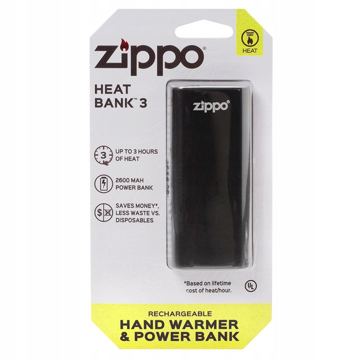 Грелка для рук Heatbank Zippo 3 Powerbank 2600 мАч, фото 1