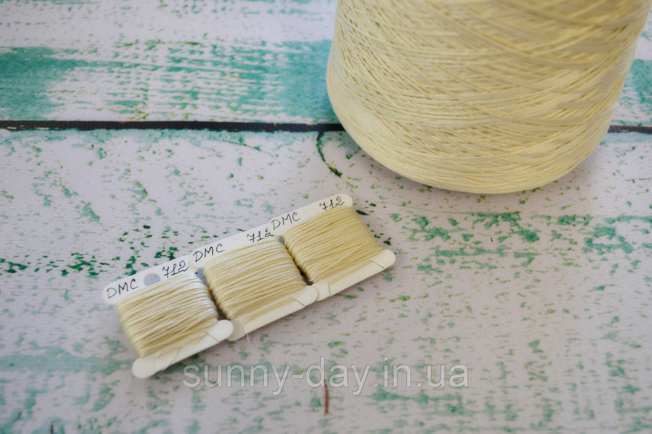 Муліне DMC art.117 №712(ручна намотка з конусу - 8м), фото 1