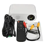 Проектор з пультом та вбудованим динаміком Projector LED UTM YG-320 Білий, фото 9