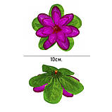 Штучні квіти букет клематис із зеленою підставкою, 34см, фото 5