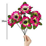 Штучні квіти букет крокуси із зеленою підставкою, 35см, фото 3